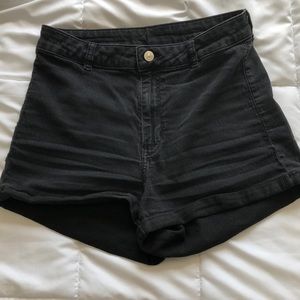 High Waisted Black Shorts